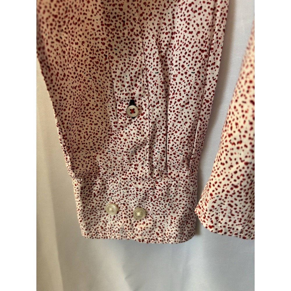 Vtg 90s Tommy Hilfiger Shirt Mens‎ MEDIUM Button Down Red Dots Regular Fit - Picture 5 of 10